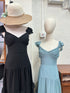 Summer Solid Color Deep V-Neck Layer Flounce Dresses